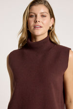 Zala Knit Vest from Eb+Ive - Mohagany colour