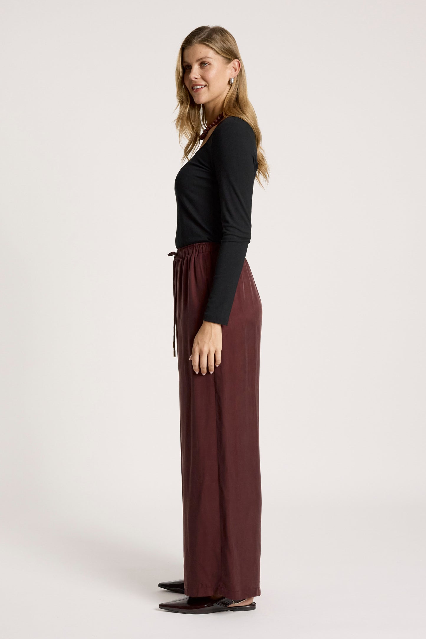 Calista Pant from Eb+Ive- Mahogany