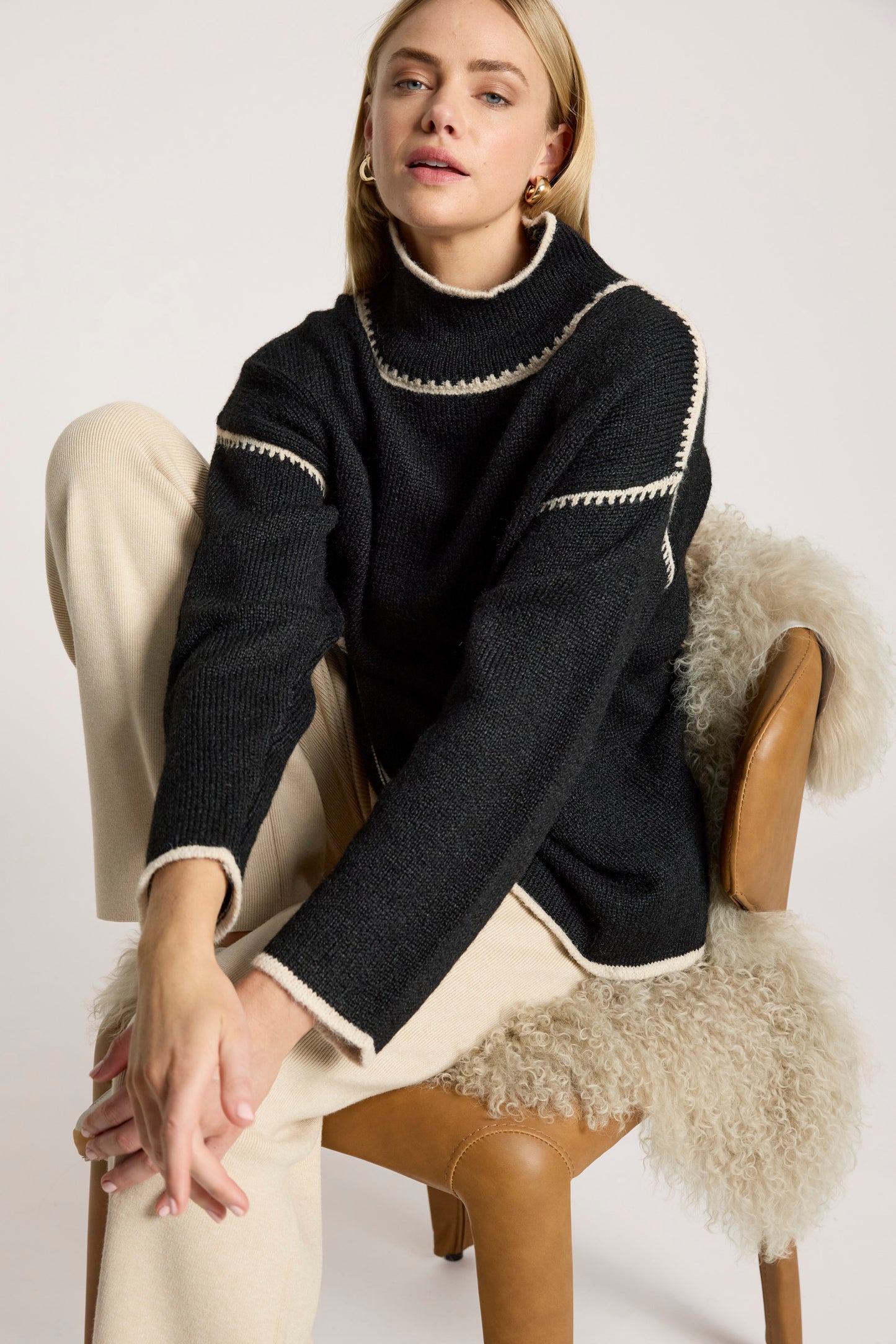 Orin Jumper from Eb+Ive - Black/Dune