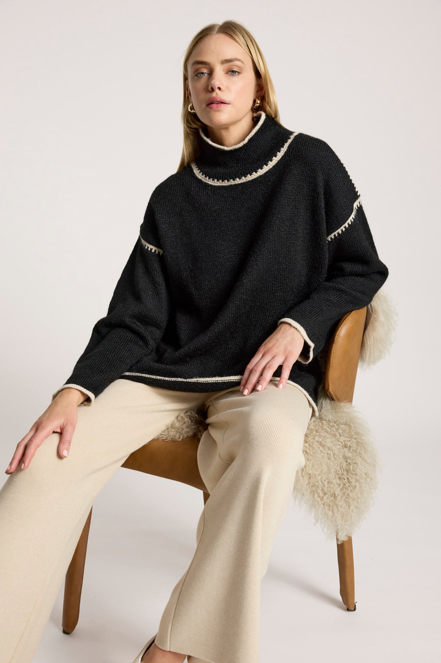 Orin Jumper from Eb+Ive - Black/Dune