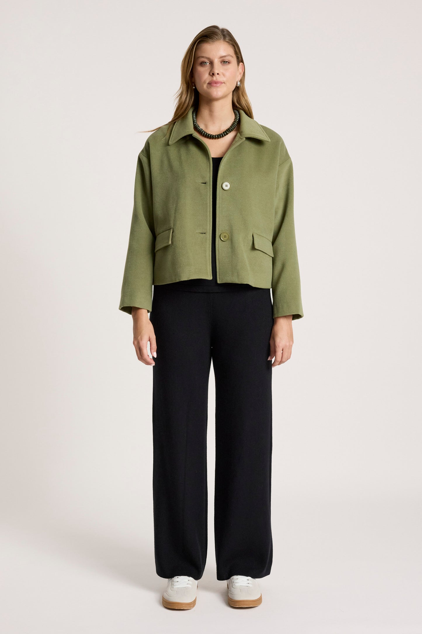 Wanderer Crop Jacket from Eb+Ive - Pampas colour