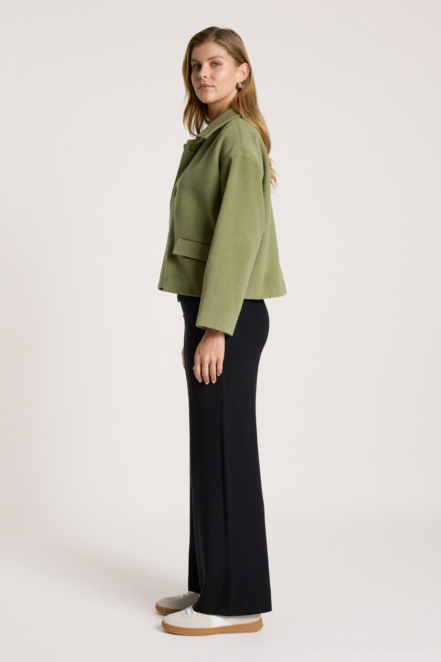 Wanderer Crop Jacket from Eb+Ive - Pampas colour
