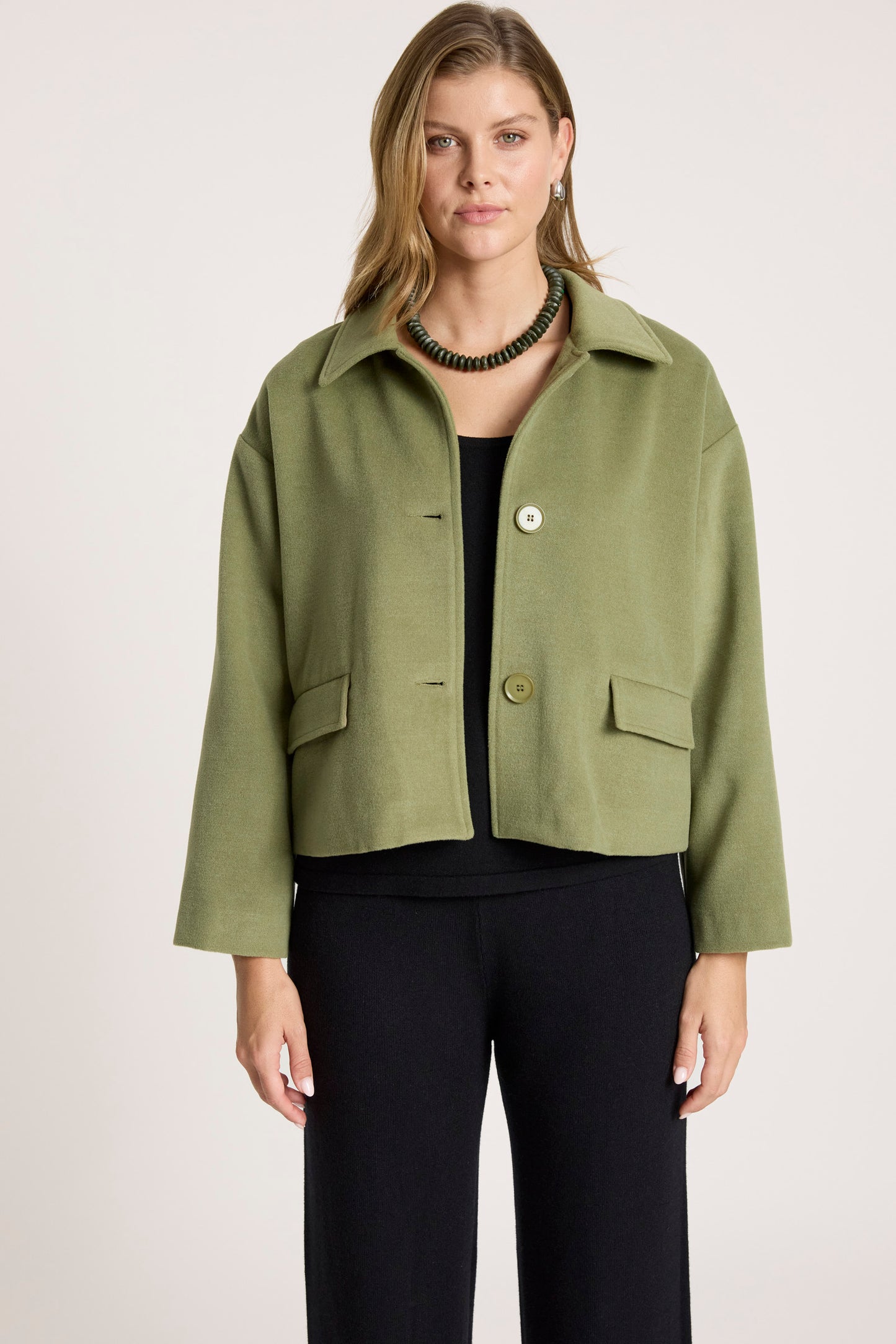 Wanderer Crop Jacket from Eb+Ive - Pampas colour