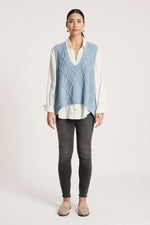 Liora Knit Vest from Eb+Ive - Lake colour