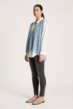 Liora Knit Vest from Eb+Ive - Lake colour