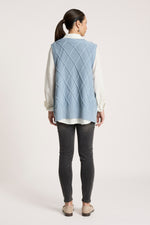 Liora Knit Vest from Eb+Ive - Lake colour