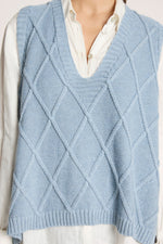 Liora Knit Vest from Eb+Ive - Lake colour