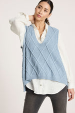 Liora Knit Vest from Eb+Ive - Lake colour