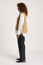 Liora Knit Vest from Eb+Ive - Mocha colour
