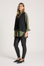 Liora Knit Vest from Eb+Ive - Charcoal colour