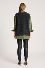 Liora Knit Vest from Eb+Ive - Charcoal colour