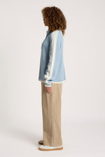Liora Zip Jumper from Eb+Ive - Lake/Bisque colour