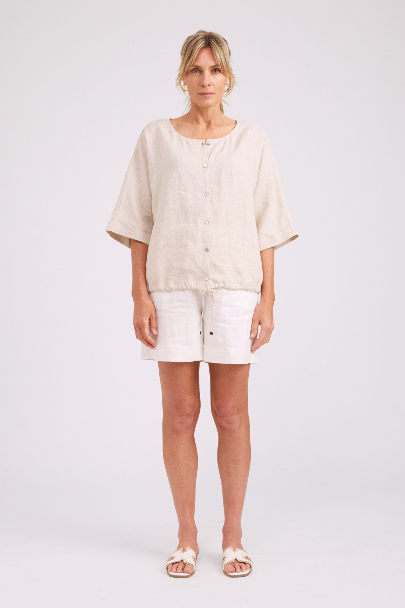 Studio Button Jacket/Top - Tusk