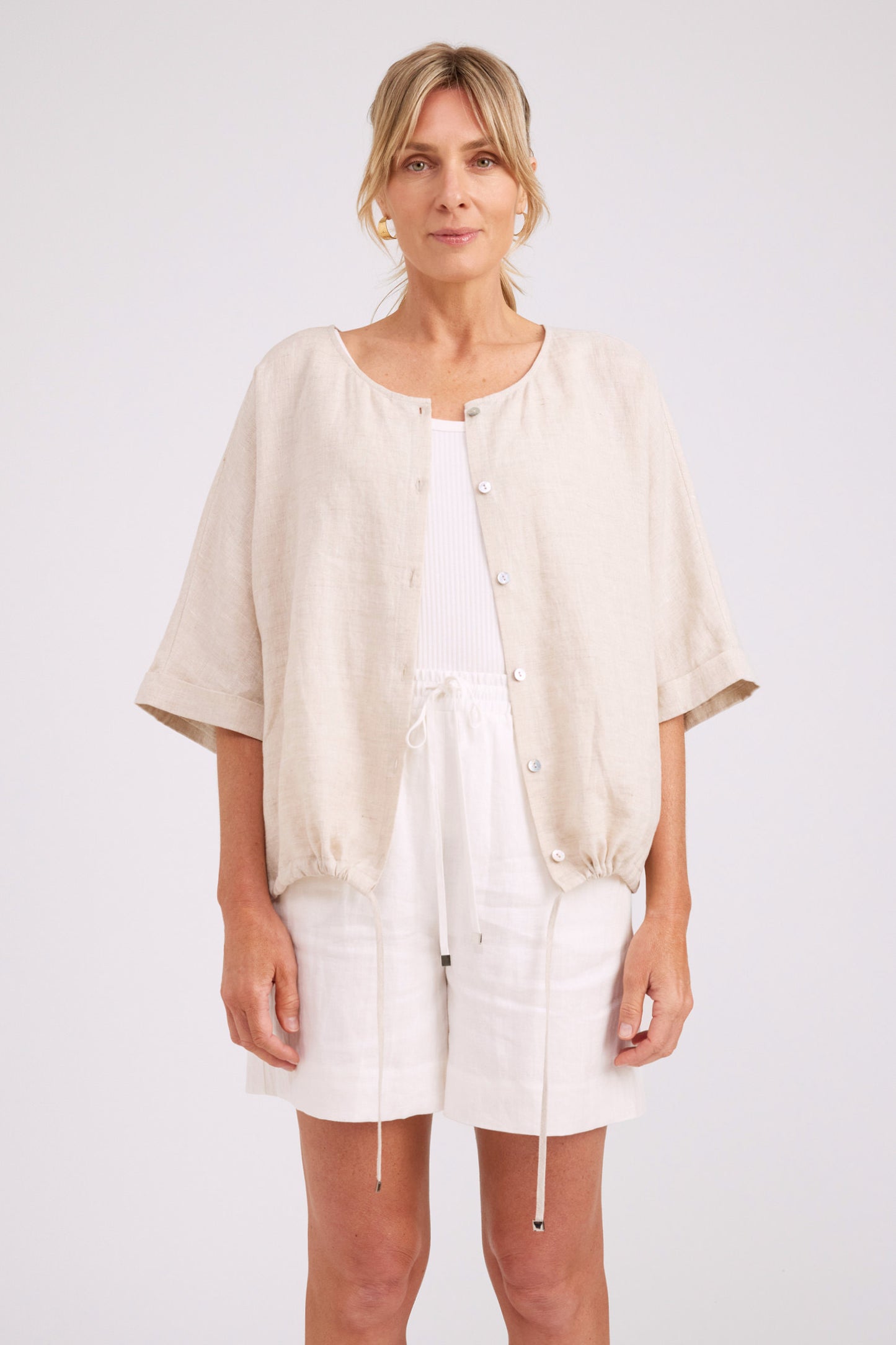 Studio Button Jacket/Top - Tusk