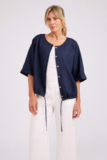 Studio Button Jacket/Top - Navy