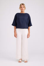 Studio Button Jacket/Top - Navy