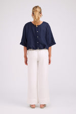 Studio Button Jacket/Top - Navy