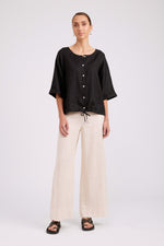 Studio Button Jacket/Top - Black