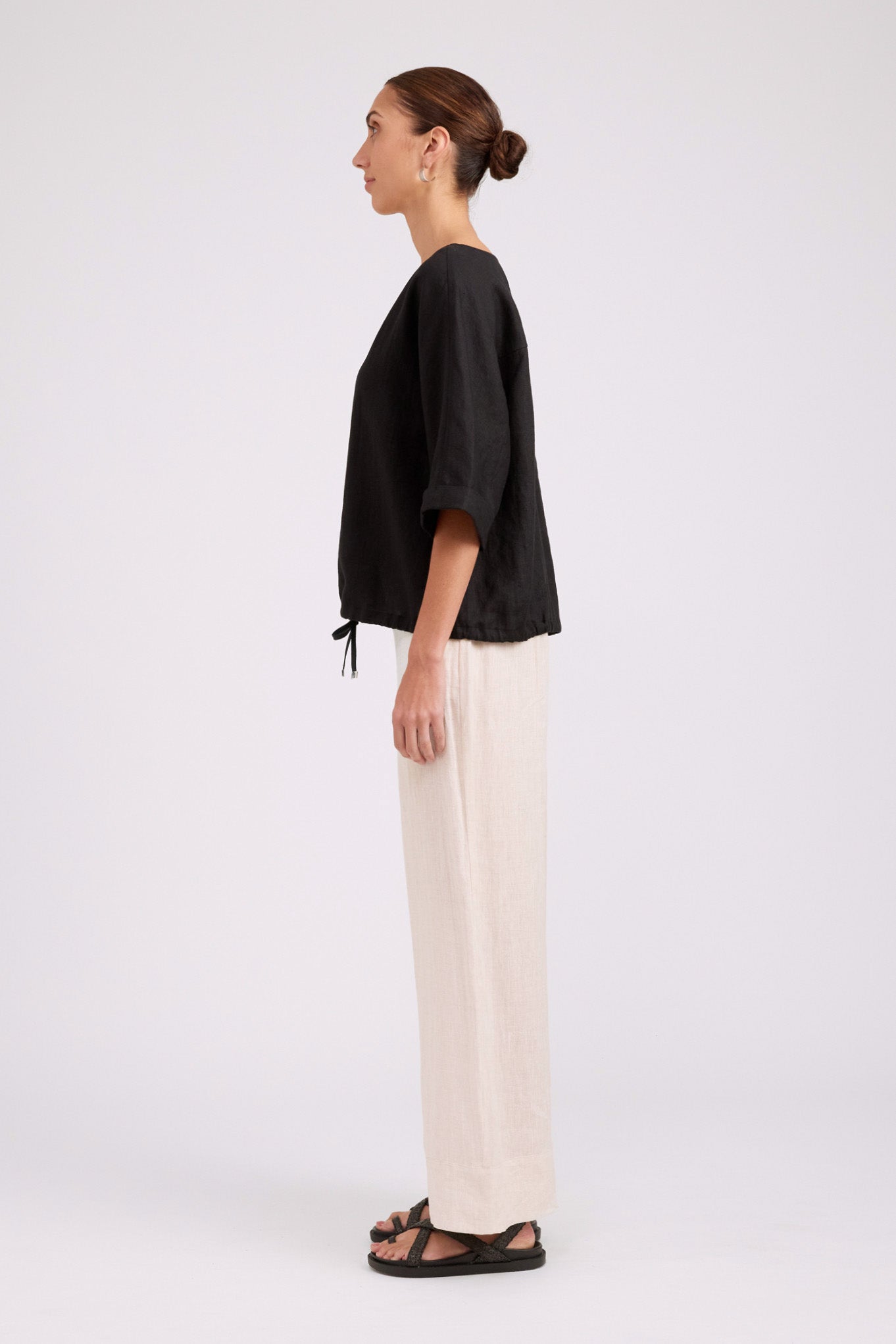 Studio Button Jacket/Top - Black