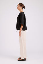 Studio Button Jacket/Top - Black
