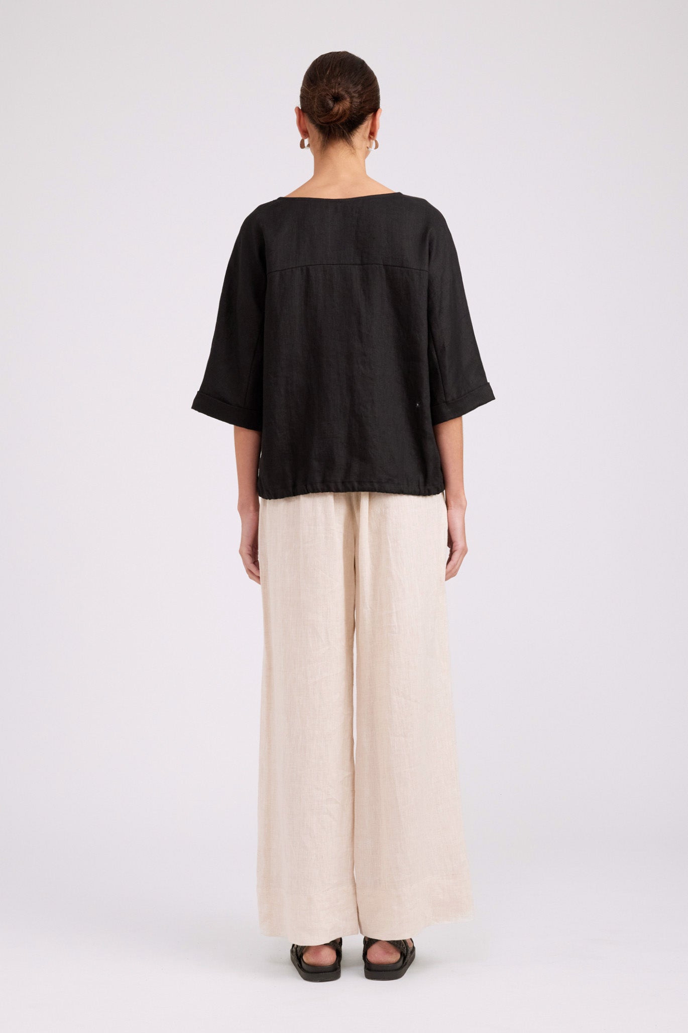 Studio Button Jacket/Top - Black