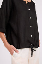 Studio Button Jacket/Top - Black