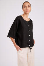 Studio Button Jacket/Top - Black