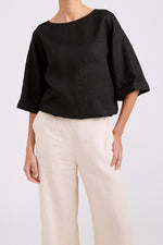 Studio Button Jacket/Top - Navy