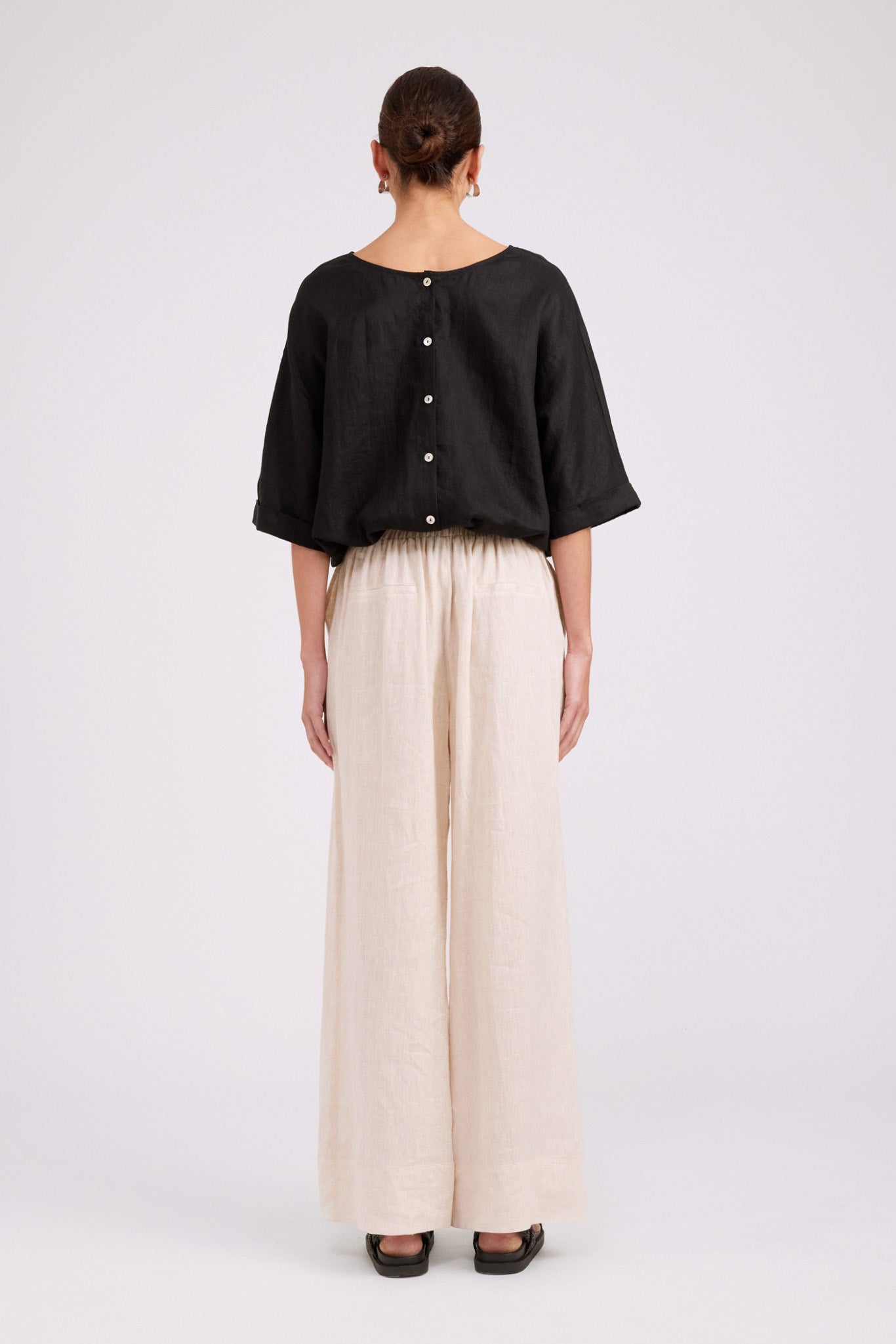 Studio Button Jacket/Top - Black