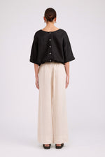 Studio Button Jacket/Top - Black