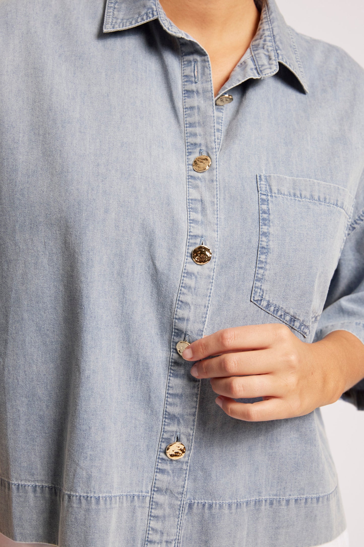 Roam Shirt from Eb+Ive - Denim