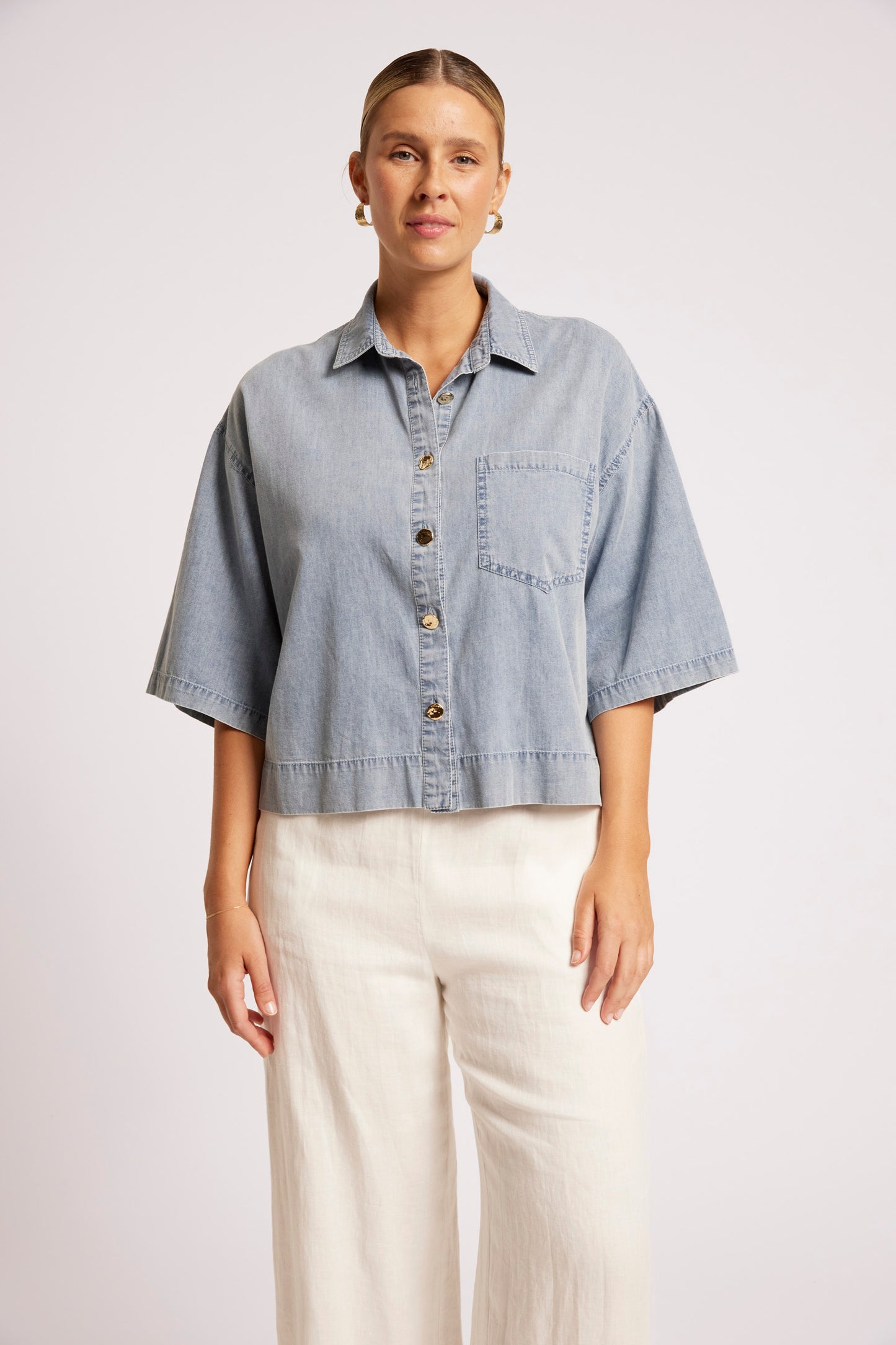 Roam Shirt from Eb+Ive - Denim