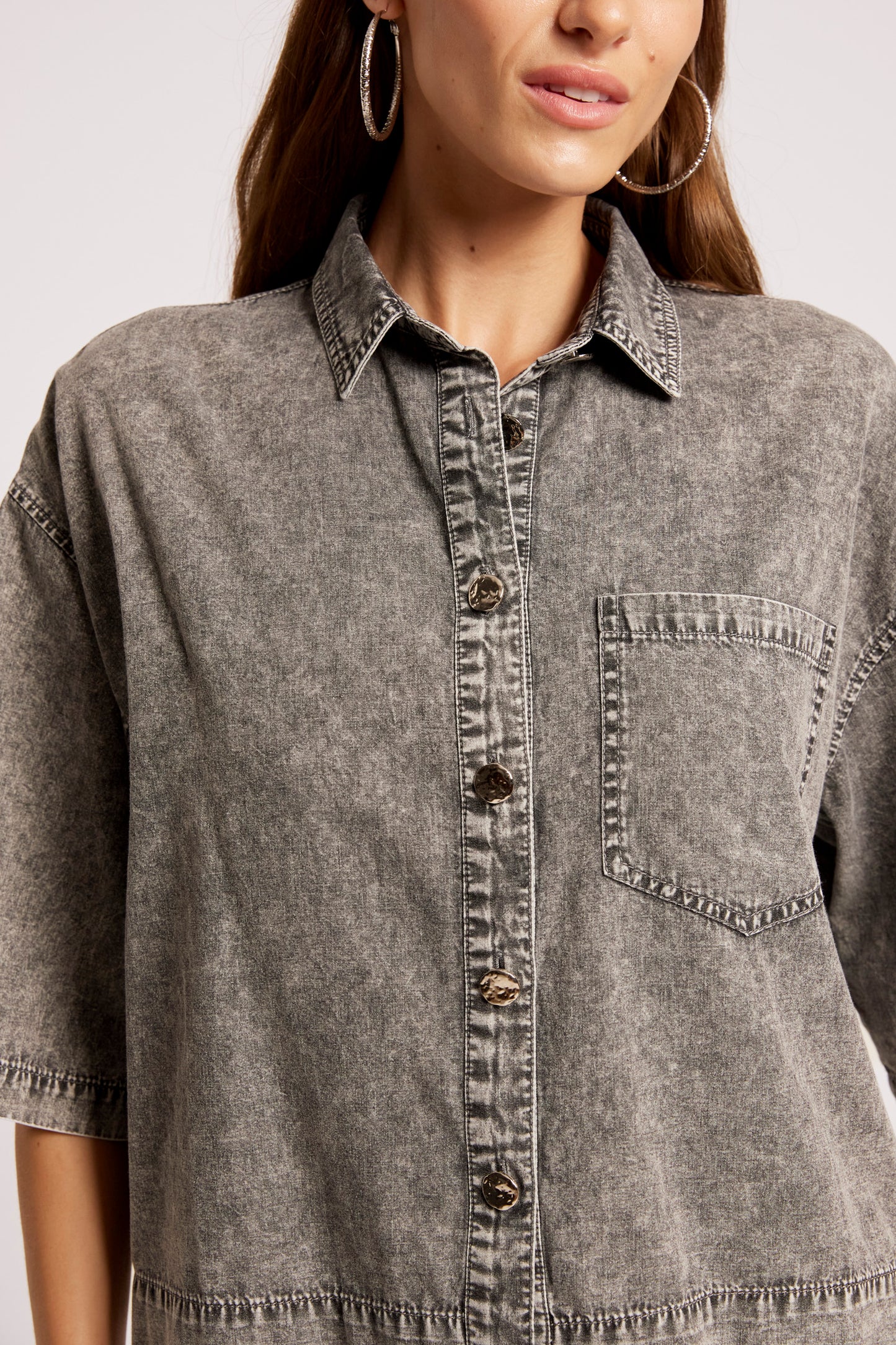 Roam Shirt from Eb+Ive - Denim - Ash