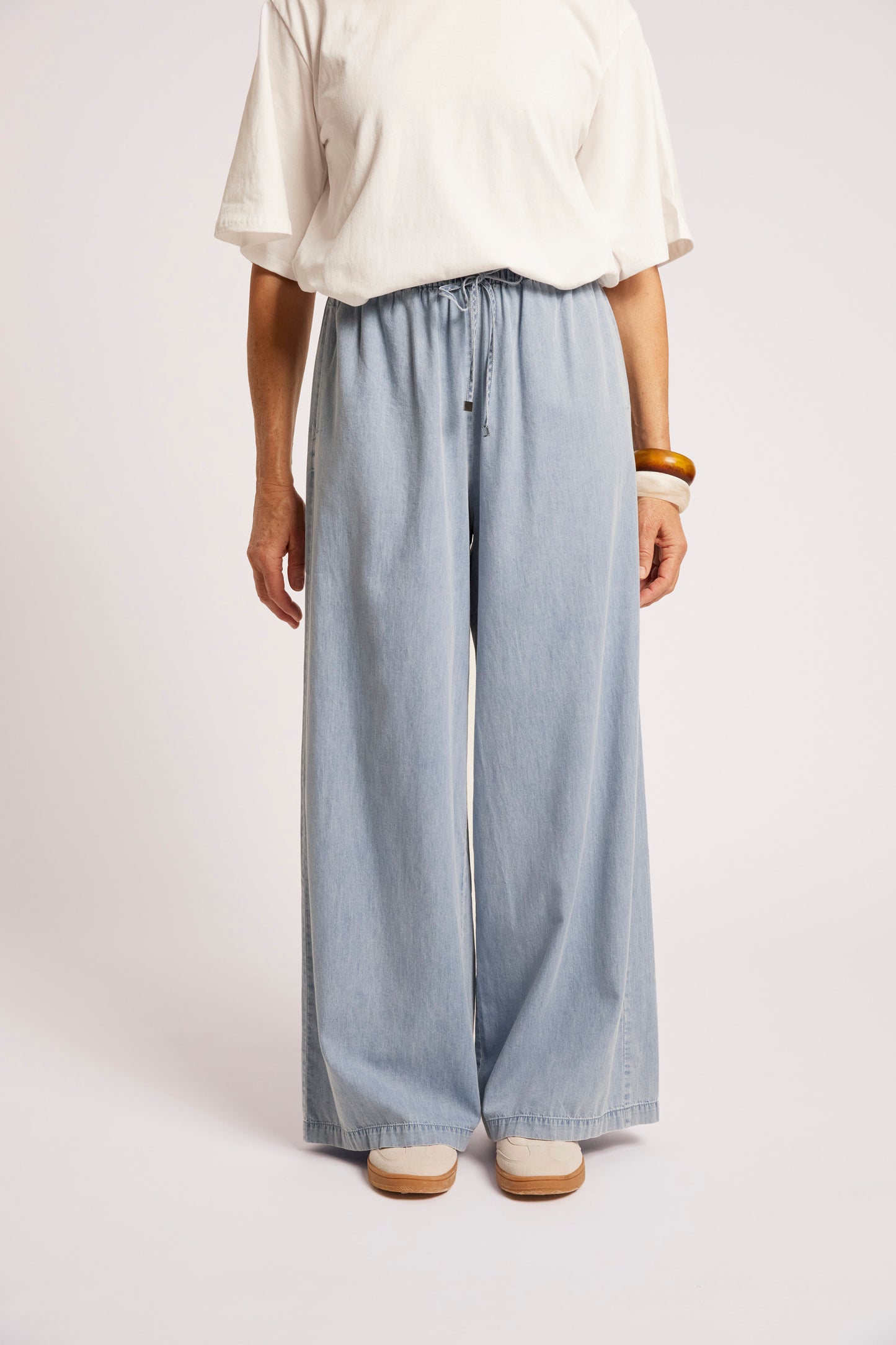 Roam Wide Leg Denim Pant from Eb+Ive - Denim