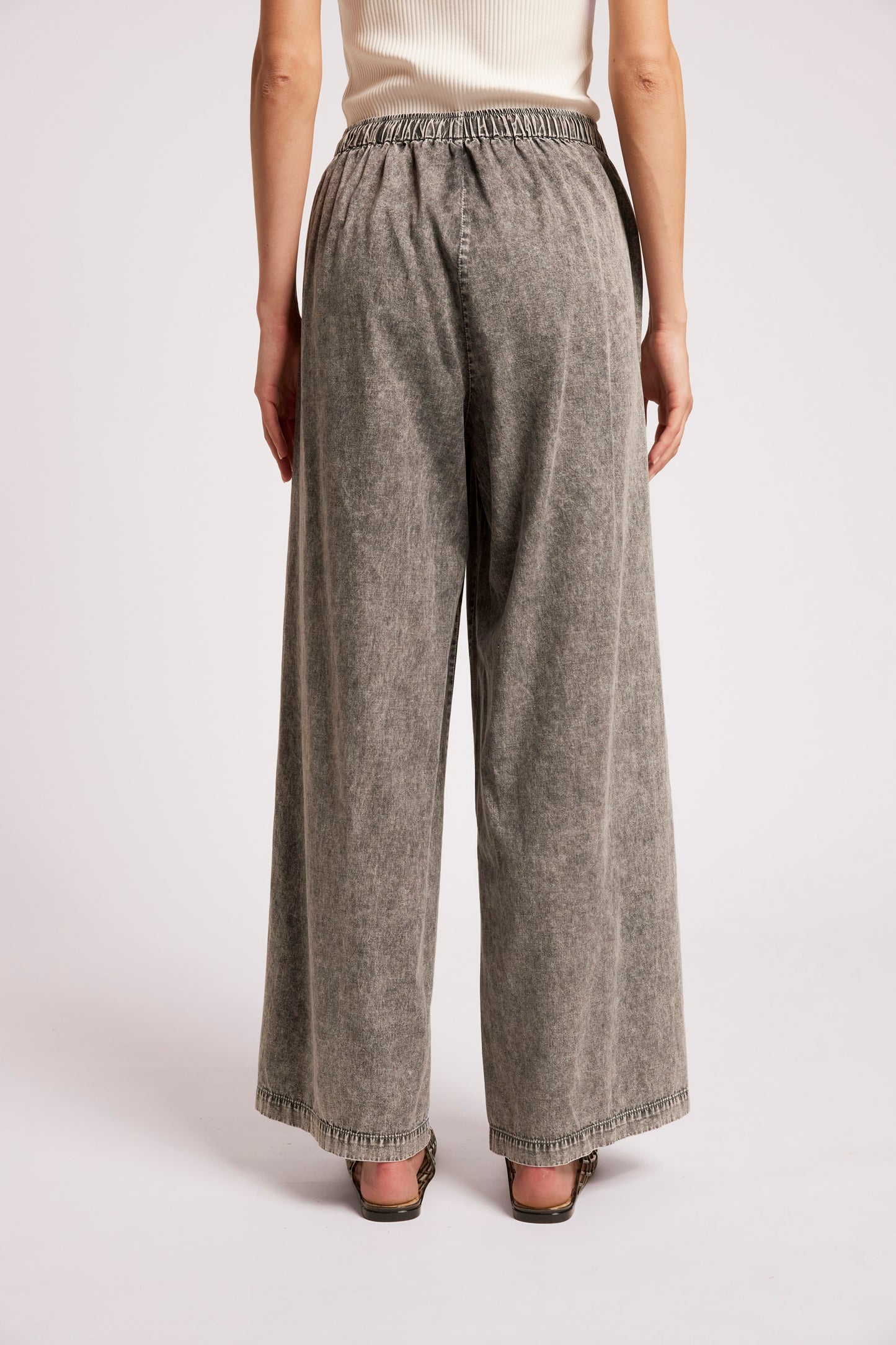 Roam Wide Leg Denim Pant from Eb+Ive - Ash