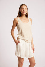 Casa Striped Tank from Eb+Ive - Dune/White