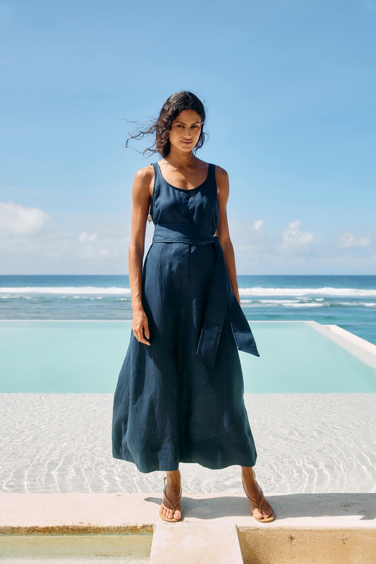 Cove Tank Maxi Dress from Eb+Ive - Indigo