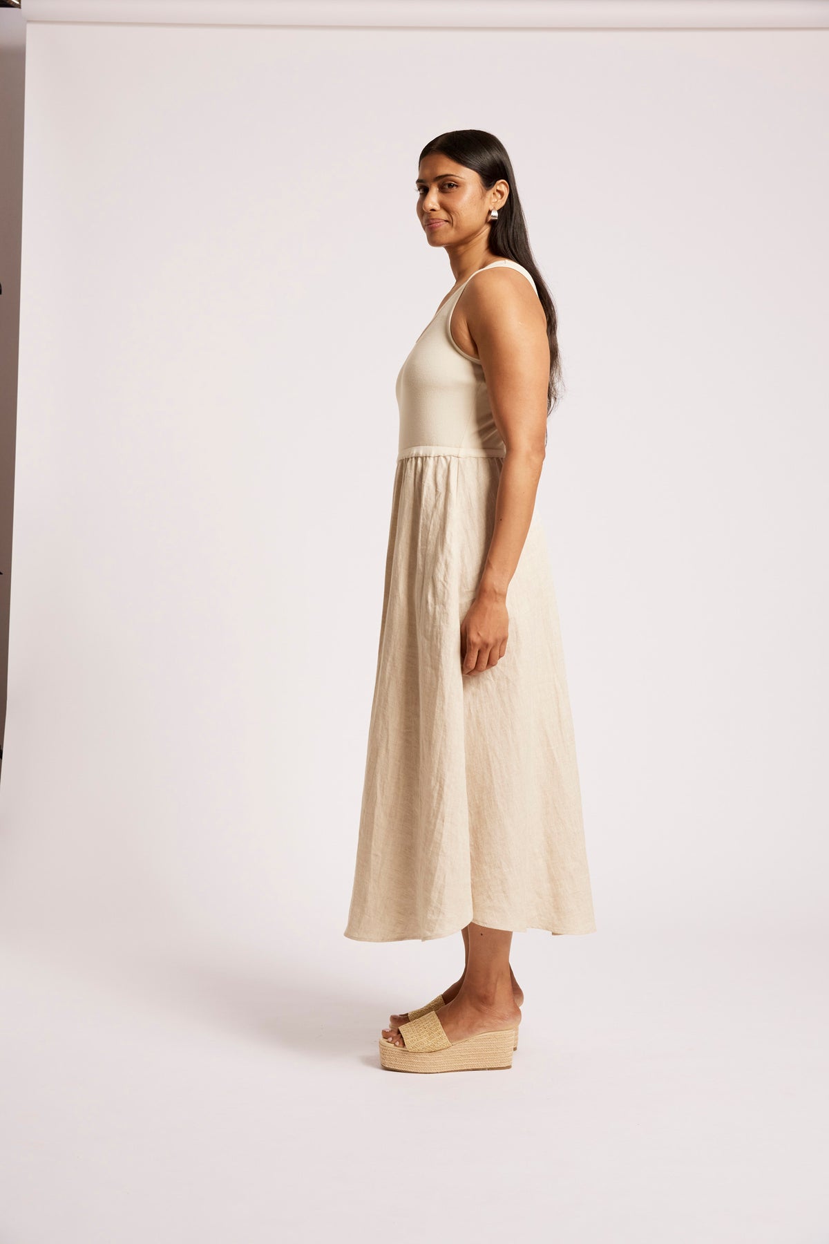 Maris Tank Maxi Dress from Eb+Ive - Tusk Colour