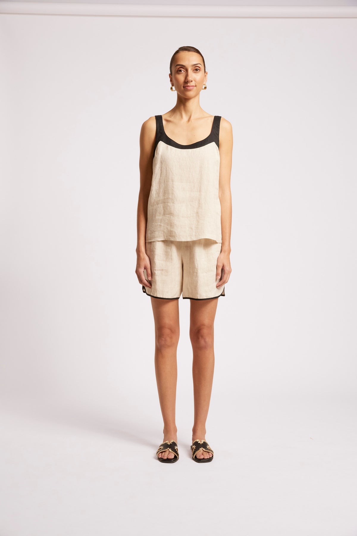 Maris Splice Tank from Eb+Ive - Tusk/Black
