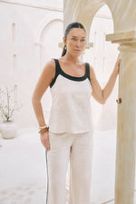 Maris Splice Tank from Eb+Ive - Tusk/Black