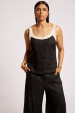 Maris Splice Tank from Eb+Ive - Black/Tusk