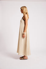 Maris Splice Tank Maxi Dress - Tusk/Black