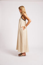 Maris Splice Tank Maxi Dress - Tusk/Black