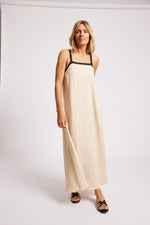 Maris Splice Tank Maxi Dress - Tusk/Black