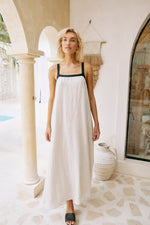 Maris Splice Tank Maxi Dress - Tusk/Black