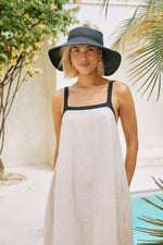Maris Splice Tank Maxi Dress - Tusk/Black