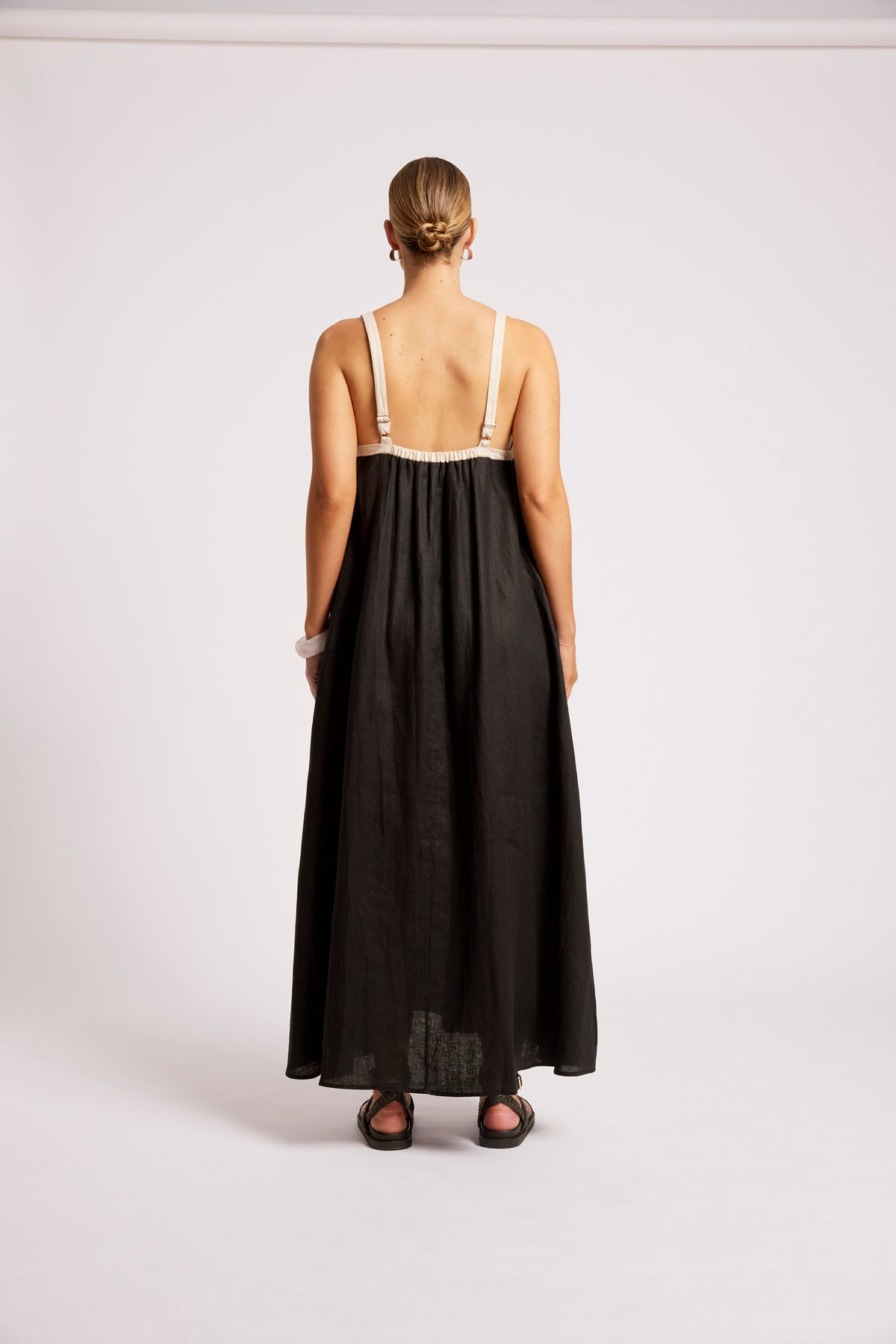 Maris Splice Tank Maxi Dress - Black/Tusk
