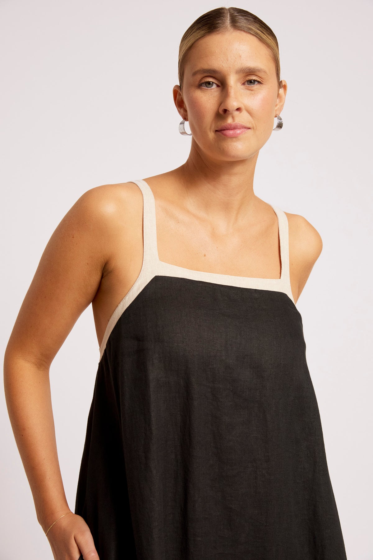 Maris Splice Tank Maxi Dress - Black/Tusk