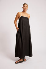 Maris Splice Tank Maxi Dress - Black/Tusk