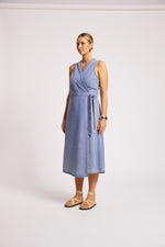 Dusk Denim Wrap Dress